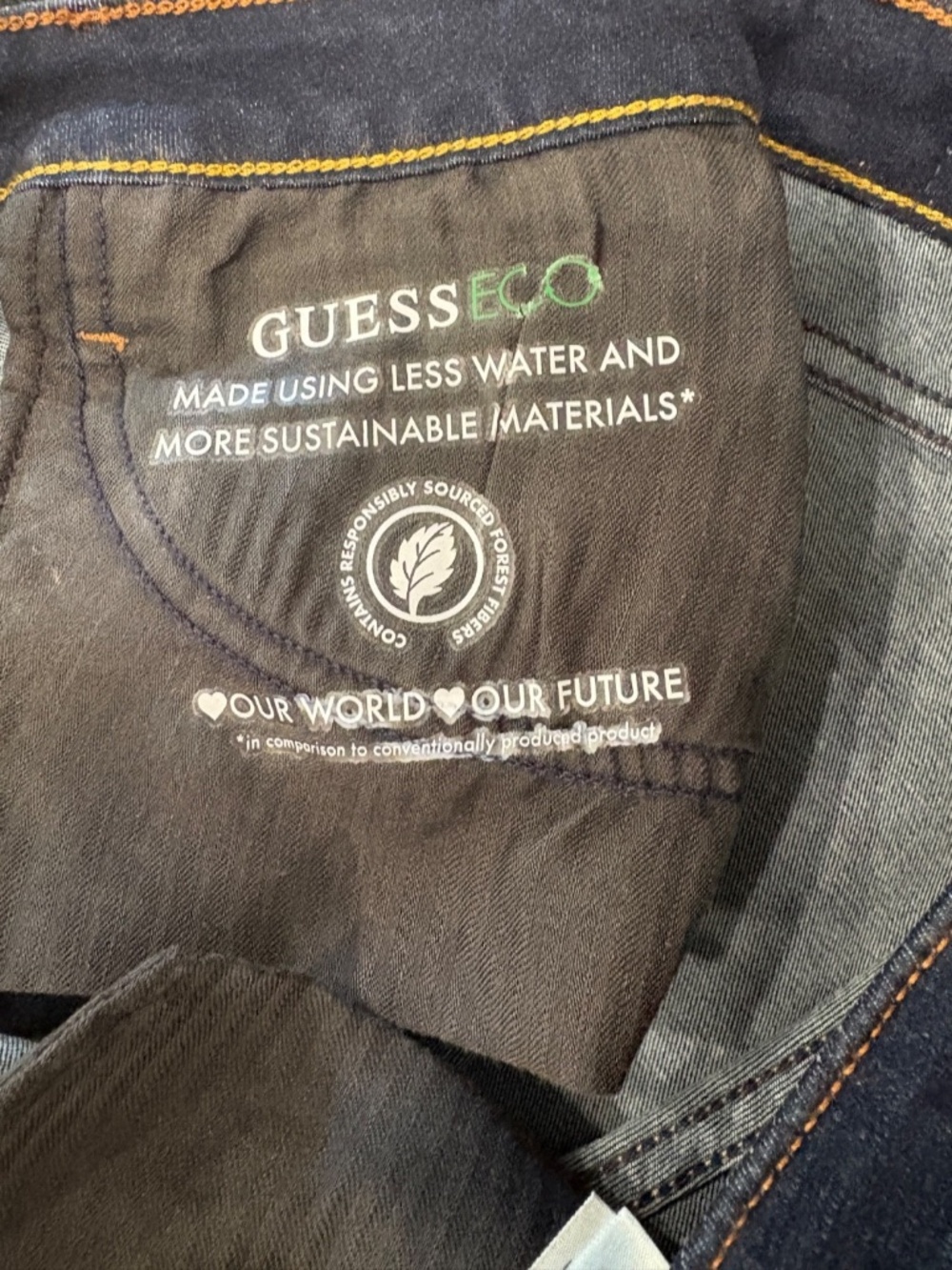 GUESS Sexy Curve Skinny Mid-Rise Jeans – Dark Wash – Women's Size 28 - Picture 6 of 6